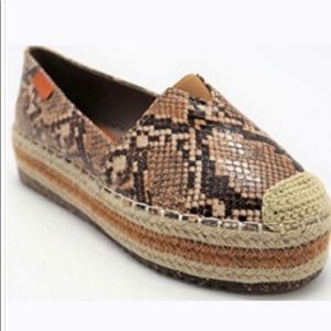Snake Print Espadrille Slip on